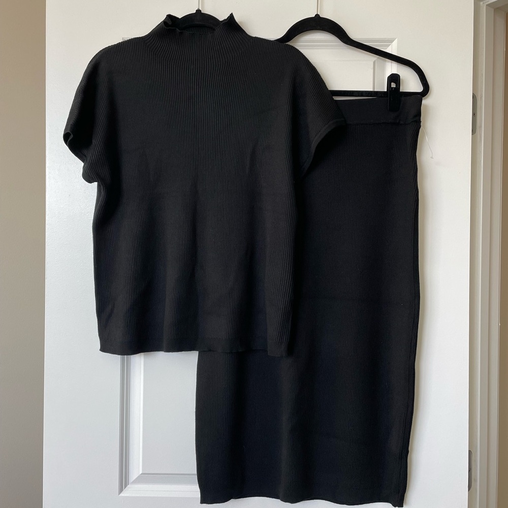 NWT CABLE & GAUGE Ribbed Sweater Skirt Set